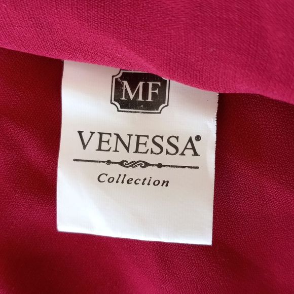 Venessa Collection Red Button Front Cape Tunic - Picture 3 of 16